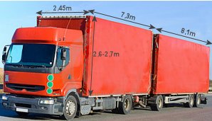 Camion cu remorcă de tip tandem